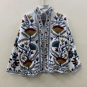 Estilo hecho a mano abrigo terciopelo chaqueta Suzani terciopelo bordado Chaqueta corta ropa de mujer abrigo disponible al mejor precio - Product Image 1