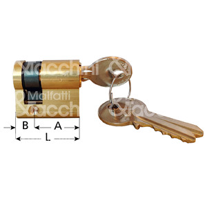 DEMI CYLINDRE Forme Laiton nickelé - Product Image 1