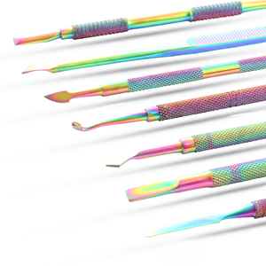 Empujador de Cutículas de Acero Inoxidable Japonés, Multicolor, Fácil de Usar, Alta Precisión, Herramienta de Cuidado Personal de Marca Privada - Product Image 1