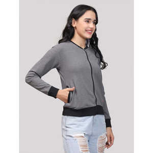Sudadera de invierno Evolve para mujer, 100% algodón, forro polar sin forro, ecológica, de secado rápido, transpirable, manga larga, con cremalleras y detalles de costura - Product Image 5