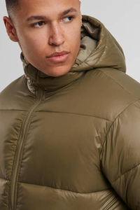 Chaqueta Acolchada de Lona Personalizada con Capucha, Logotipo Frontal, Algodón Grueso, Transpirable, Cortavientos, Ropa de Calle de Invierno - Product Image 3