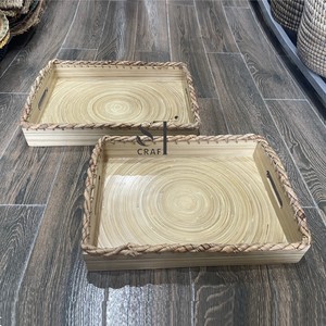 ถาดไม้ไผ่สำหรับใช้ในบ้านถาดไม้ไผ่ผสมน้ำผักตบชวา - Product Image 6