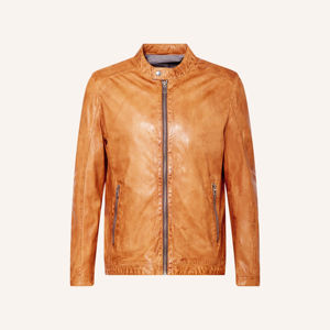 Chaqueta de cuero 2024 de manga completa para hombre con impresión de logotipo personalizado de mejor diseño de alta calidad con cuello levantado chaqueta de cuero para hombre - Product Image 2