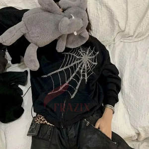 Sweats à capuche zippés en strass pour hommes de grande taille Sweats à capuche zippés en strass à la mode et élégants en stock pour hommes - Product Image 4