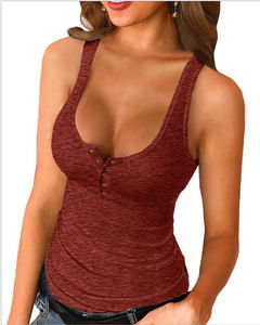 2025 logo impreso liso mujeres Slim Fit camiseta sin mangas al por mayor en blanco deportes señoras poliéster camisetas sin mangas Fitness servicio OEM - Product Image 4