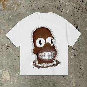 Logotipo personalizado 240GSM Peso pesado 100% Algodón Mock Neck Camisetas de hombre Boxy Cropped Streetwear Estampado Patrón Boxy Fit Camisas personalizadas - Product Image 1