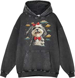 Sudaderas con Estampado Personalizado Estilo Vintage Lavado Ácido para Hombre, Chaqueta de Invierno de Alta Calidad, Talla Grande, Estilo Urbano, Poliéster/Algodón - Product Image 4