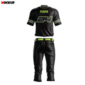 Uniforme d'équipe de baseball personnalisé en gros, uniforme de baseball pour hommes, jeunes et enfants, ensemble d'uniformes de baseball de couleur verte, vêtements de sport de haute qualité - Product Image 2