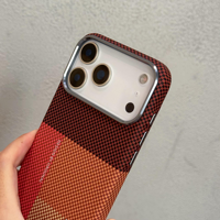 Étui de téléphone en gros, qualité supérieure, en fibre de carbone, fin, mat, rigide, en polycarbonate, avec aimant, coque de téléphone pour 17, protection de l'appareil photo