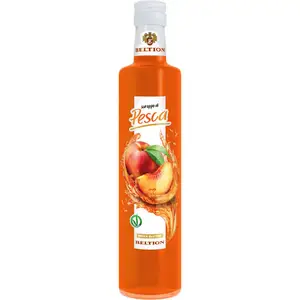Premium Italian Peach syrup 500 ml VEGANOK certified to be diluted for drinks for cocktails or for topping