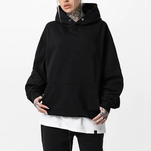 Sweatshirts à capuche surdimensionnés pour femmes Tissu 100% coton Pull à capuche ample avec poche personnalisée Sweatshirts pour femmes - Product Image 2