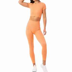 ชุดออกกำลังกายสองชิ้นสำหรับผู้หญิงเสื้อกล้ามและเลกกิ้งชุดออกกำลังกายสำหรับเล่นโยคะ - Product Image 6