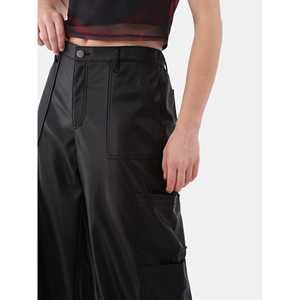 Casual Streetwear Cargo <b>Pants</b> with Pockets for Women Loose Straight Leg Comfortable <b>Trousers</b> - Product Image 2