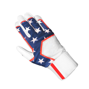 Derniers gants de frappe de baseball de softball Gants de frappeur de service OEM Gants de frappeur en cuir véritable Cabretta Gants de frappeur à longue manchette Beisbol - Product Image 3