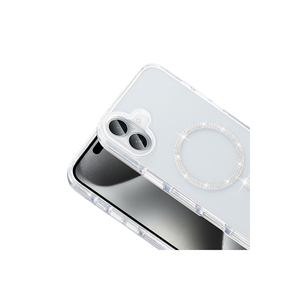 เคสซิลิโคนสีเงินสุดหรูสำหรับ iPhone 16 PRO MAX เคสสำหรับ MagSafe compatibility ลายหินเคสมือถือแบบอิเล็กโทรเพลทเคสสำหรับ PLUS - Product Image 3