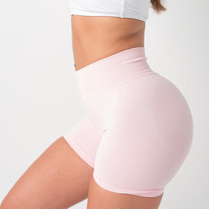 <b>Women's</b> High Quality Seamless Butt Lift Yoga <b>Shorts</b> New Arrival High Elastic Breathable Gym & Biker <b>Shorts</b> with Solid Pattern - Product Image 3