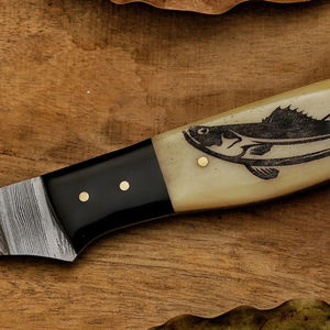 Couteau à filet en acier inoxydable à lame tranchante, manche en bois, pour fileter le poisson, trancher, tailler, traiter, lame flexible, passe au lave-vaisselle - Product Image 2