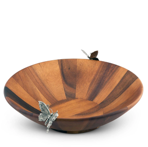 Bol à fruits en bois rond fait main en laiton AK avec 2 beaux bol tendance papillon pour ustensiles de cuisine/vaisselle - Product Image 2