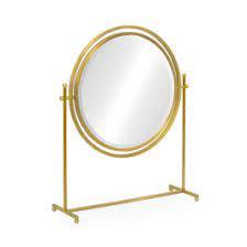 Super Quality <b>Table</b> Desktop Makeup <b>Mirror</b> for Home and Hotel Tabletop <b>Mirror</b> Wholesale Metal Brass Golden <b>Mirror</b> With Stand - Product Image 5