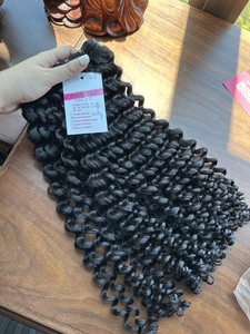 Top Quality Deep <b>Curly</b> <b>Bundles</b> Human Hair Extensions Virgin Cuticle Aligned <b>Curly</b> From VietNam Supplier - Product Image 2