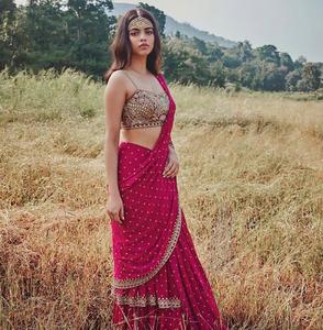 Indian Trending Beautifully Designed <b>Saree</b> Premium Quality Georgette <b>Saree</b> <b>for</b> <b>Women</b> Party and Wedding Wear Wholesale Price - Product Image 1