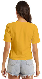 Women Crop Top <b>Shirts</b> <b>Ladies</b> Street Wear Women Short Sleeve Crop Top <b>t</b> <b>Shirts</b> Custom 100% Cotton Women <b>T</b>-<b>shirts</b> - Product Image 3