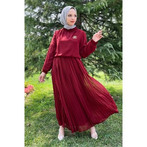 Elbise Pleated <b>Chiffon</b> Evening <b>Dress</b> Maxi Floor-Length Lace Decoration A-Line Style Empire Print Flowers XL for Party <b>Bridesmaid</b> - Product Image 1