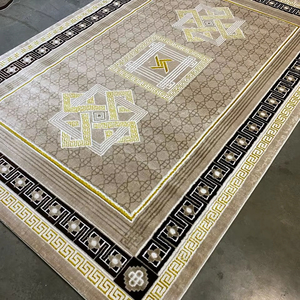 Alfombras Turcas Modernas de Franela Jacquard Tejidas a Máquina, Alfombras de Yute de Alta Calidad Resistentes a las Manchas, Pelo Medio, Abstractas, Antideslizantes - Product Image 3