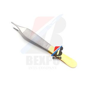 Adson คีมปากคีบ TC สีทองครึ่ง1/2 1.5มม. 12ซม. เครื่องมือผ่าตัดทางทันตกรรม bexpo - Product Image 1