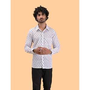 Chemise décontractée pour homme en coton imprimé à manches longues, respirante, en popeline ou tissu Oxford, motifs floraux et à pois, design ODM tendance - Product Image 1