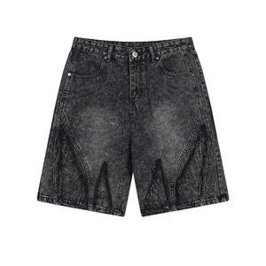 Shorts en jean amples pour hommes avec logo personnalisé OEM, jean décontracté de haute qualité, vente en gros, usine ODM - Product Image 3
