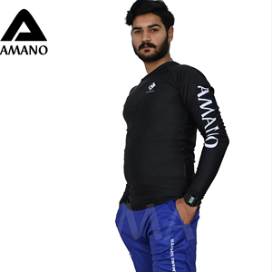 Chemises de Compression Personnalisées de Haute Qualité Sublimation Jeunesse Rash Guard OEM Conception Logo Hommes Rash Guard À Bas Prix Amano Sports - Product Image 1