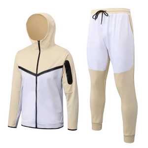 Ensemble de survêtement d'hiver pour homme en molleton technique extensible dans les quatre sens, coupe régulière, uni, à capuche, deux pièces - Product Image 3