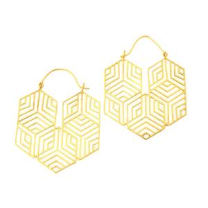 Pendientes de latón de diseño para mujer, Material de latón, plateado, antiguo, Color personalizado, joyería - Product Image 5