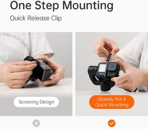 Estabilizador de Gimbal Hohem <span class=keywords><strong>ISteady</strong></span> Pro <span class=keywords><strong>4</strong></span> con Control de Seguimiento IA, Estabilizador de Gimbal de 3 Ejes, Estabilización de Imagen, Compatible con GOPRO Hero - Product Image 5