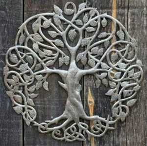 Magnifique arbre avec base en bois Statue fabriquée en métal aluminium pour chambre à coucher vitrine de bureau et mariage arbres de festivals de noël - Product Image 4