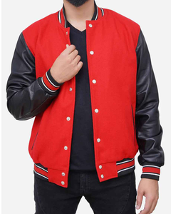 Veste universitaire pour homme de haute qualité sur mesure pour les grandes tailles, col montant d'hiver, logo frontal, 100% coton respirant, broderie - Product Image 6