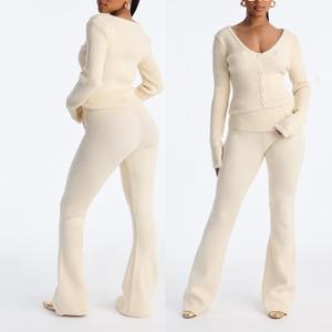 Ensemble de survêtement pour femmes de haute qualité, automne 2026, imprimé, boutonné, sweat-shirt et pantalon de jogging, 2 pièces - Product Image 6
