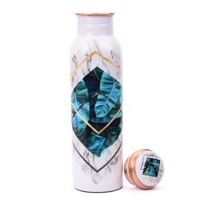 New Arrival Eco-Friendly Colorful Printed <b>Copper</b> Water <b>Bottles</b> with Lid Modern Luxury Large Capacity Metal Drinkware for Office Gym - Product Image 4