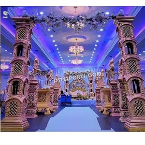 Pilier de Jharokha de mariage marocain Porte de bienvenue Piliers de mariage arabes pour la décoration Piliers Jhrokha conçus pour la décoration de mariage - Product Image 1