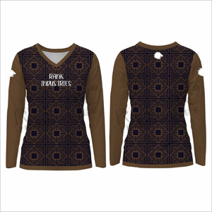 เสื้อแขนยาวสำหรับผู้หญิงเสื้อแขนยาวพิมพ์ลายซับลิเมชันโลโก้แบบใหม่ - Product Image 2