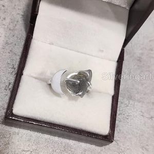 Anillo de Plata de Ley 925 con Labradorita Natural en Forma de Luna Creciente, Joyería Hecha a Mano, Regalo de Navidad o Cumpleaños para Mujer - Product Image 1