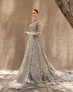 Robes de mariée de luxe 2025, col haut, manches longues, robe de mariée élégante, robes de soirée du Pakistan - Product Image 5