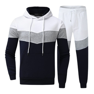 Nouveauté : Ensemble de survêtements décontractés pour hommes, couleur unie, en molleton, avec capuche, tricotés, design 2 en 1, haute qualité - Product Image 3