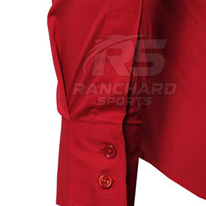 เสื้อเชิ้ตผู้ชายคอปกพับได้ ผ้าฝ้าย สไตล์ลำลอง แขนยาว สำหรับทำงาน เสื้อเชิ้ตทำงานทรงเข้ารูป - Product Image 4