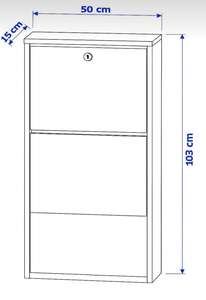 Arinna - Zapatero de Pared de Metal Blanco de 3 Niveles, Impermeable, a Prueba de Polvo, Ecológico, con Cerradura, Ideal para Apartamentos, Almacenamiento de Zapatos Fácil - Product Image 2