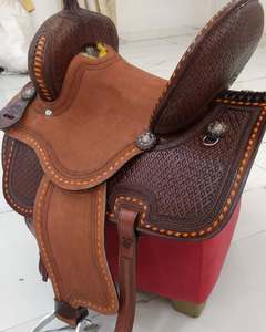 Selle de Cheval Western Anglaise de Course en Cuir Véritable Haut de Gamme Faite à la Main, Durable et Confortable, en Bois et Plastique, Vente en Gros - Product Image 4