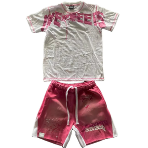 Custom Logo <b>Men</b> Summer 2-Piece Set High Quality Acid Wash Printing <b>Shorts</b> <b>and</b> <b>T</b>-<b>Shirt</b> Clothing for <b>Men</b> - Product Image 6