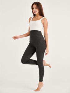 Leggings de yoga respirants sans couture de haute qualité pantalon de maternité en Spandex et polaire coupe ajustée pour les femmes enceintes-été hiver - Product Image 2