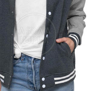 Veste Letterman en tricot respirant pour femmes de grande taille, durable et en gros à vendre - Product Image 6